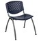 Emma and Oliver Home and Office Plastic Stack Chair with Perforated Back - Guest Chair